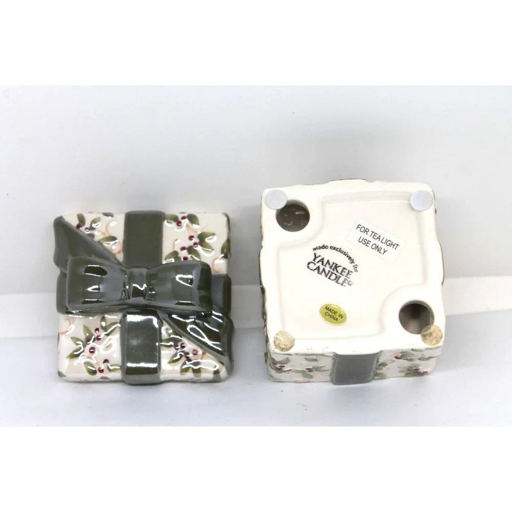 Yankee Candle Gift Box Present Tealight Ceramic Candle Holder Candle Included